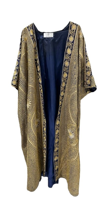 BY RAFAH GOLD & NAVY BLUE AGHABANI ABAYA