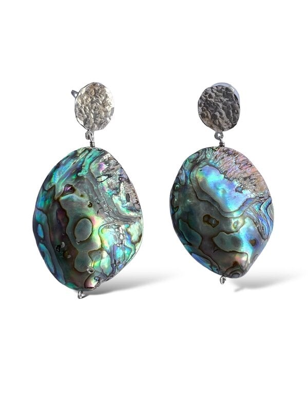 INAMUL LUMANI Abalone mother of pearl with silver Earrings