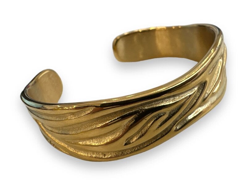 INAMUL LUMANI Sahara Gold Dipped Brass Cuff Bracelet