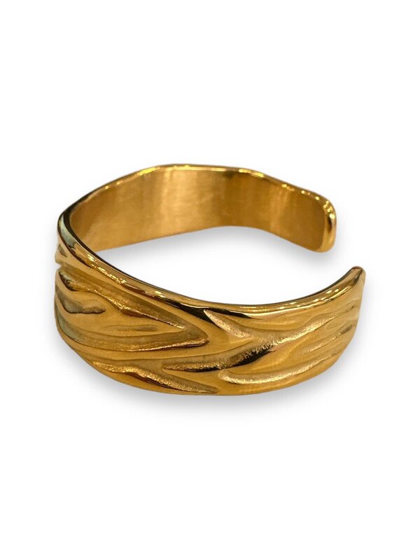 INAMUL LUMANI Sahara Gold Dipped Brass Cuff Bracelet