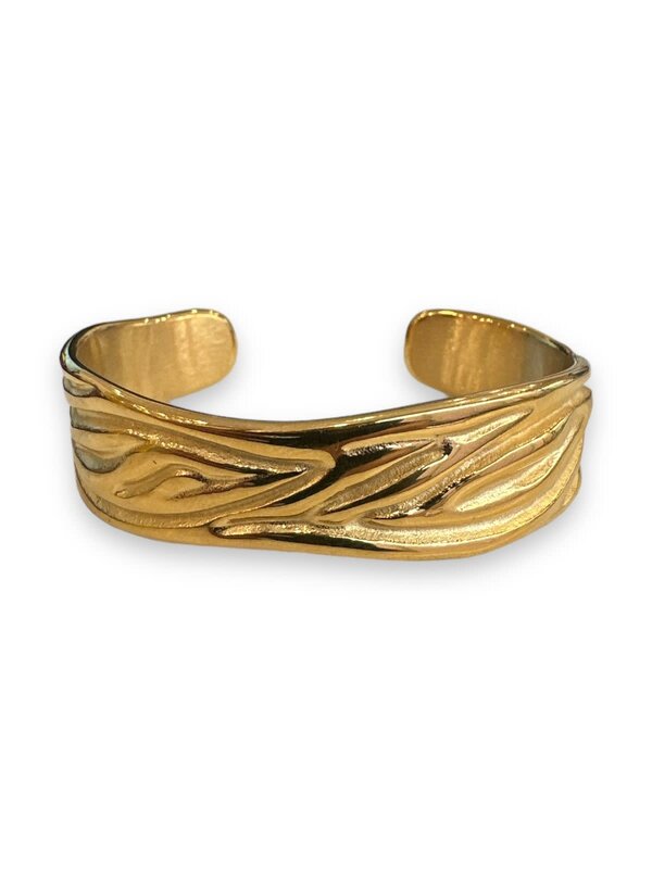 INAMUL LUMANI Sahara Gold Dipped Brass Cuff Bracelet