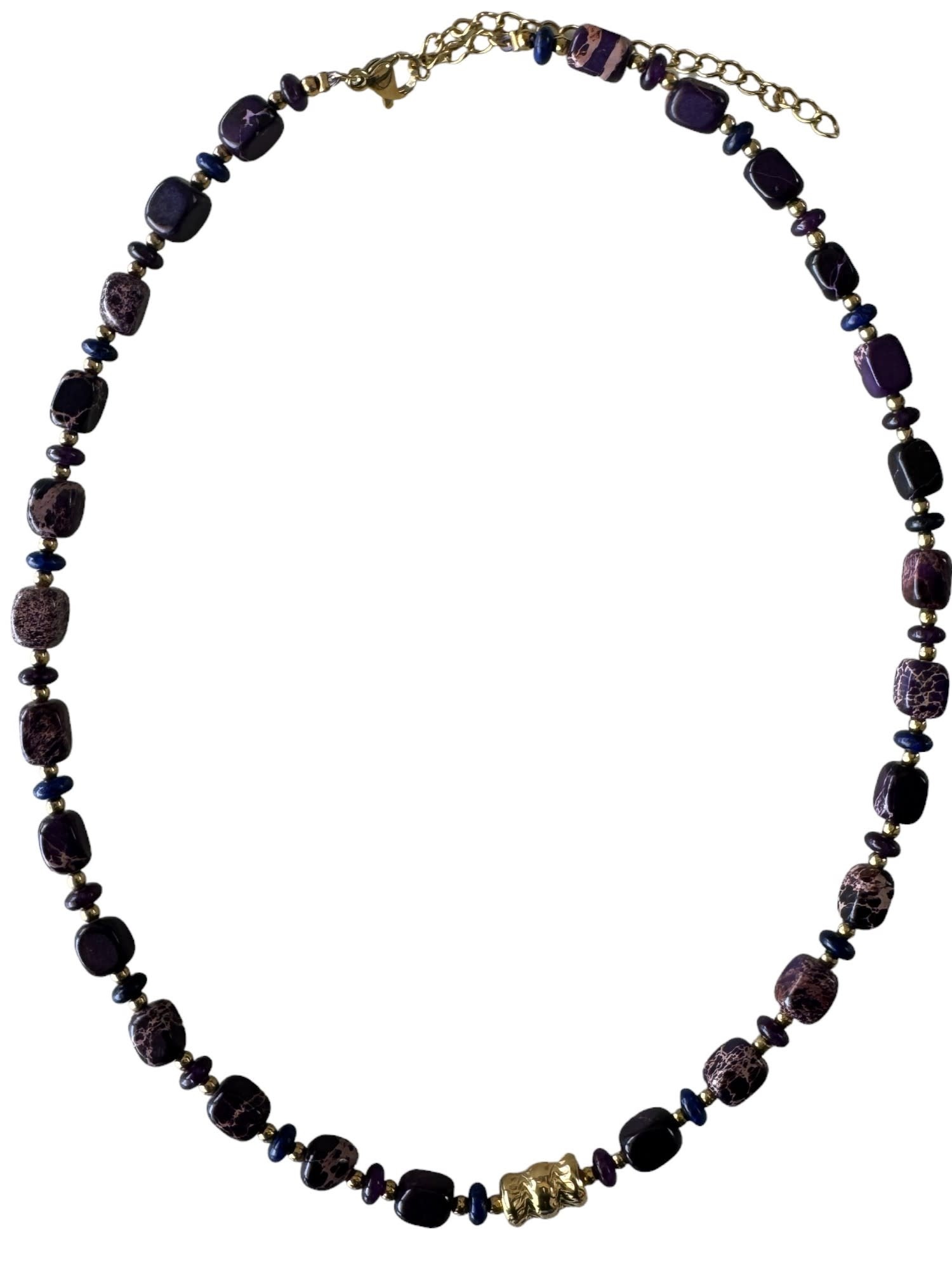 FEATHERLIGHT Purple stone beaded necklace