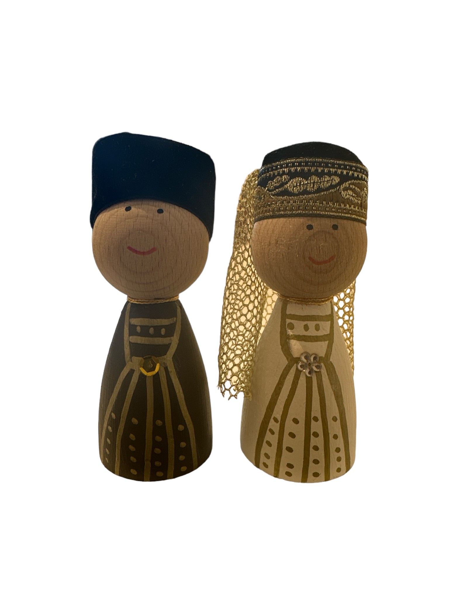 SMIZE Circassian Handmade Wooden Dolls Set