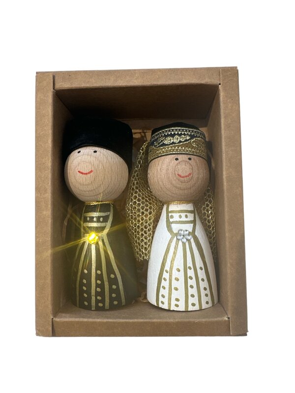 SMIZE Circassian Handmade Wooden Dolls Set