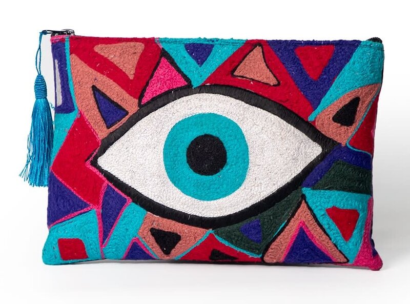 SOUK BALADNA Evil eye Colorful Pouch