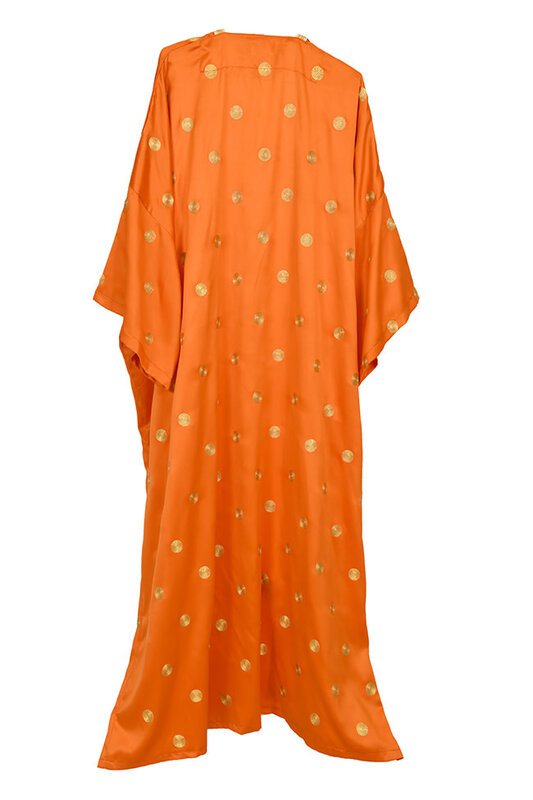 KARMA FASHION Orange & gold Silk Bisht