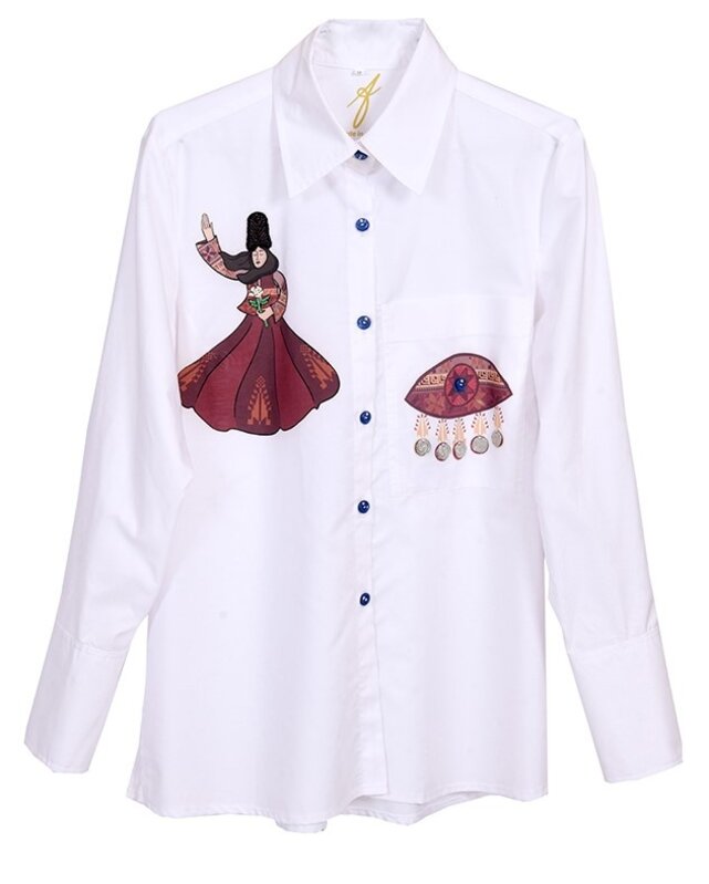 AYA KAYALI DESIGNS Brown rumi lady shirt