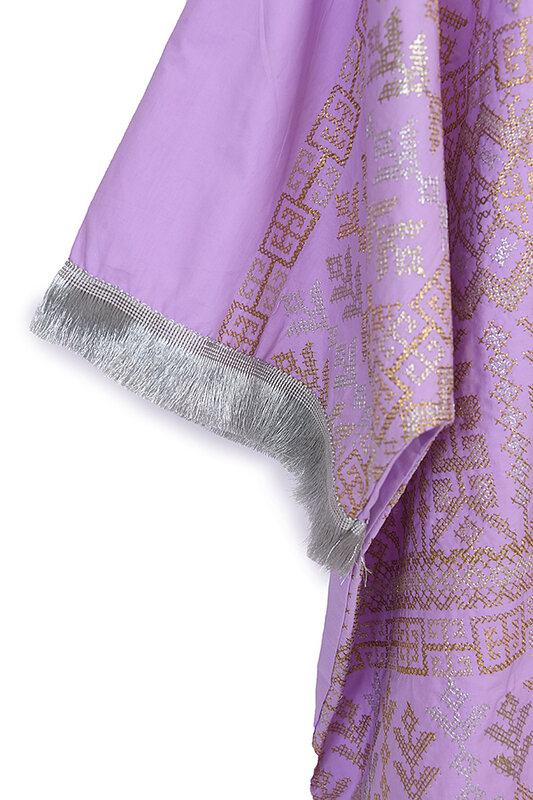 LAM  COLLECTIONS Purple Bisht with Gold and Silver embroidery