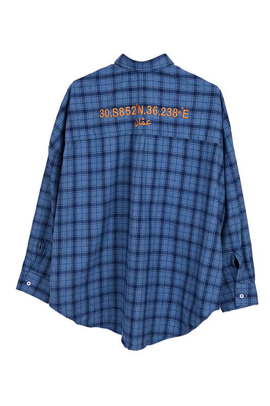 PETRA ORFALI Blue checkered shirt