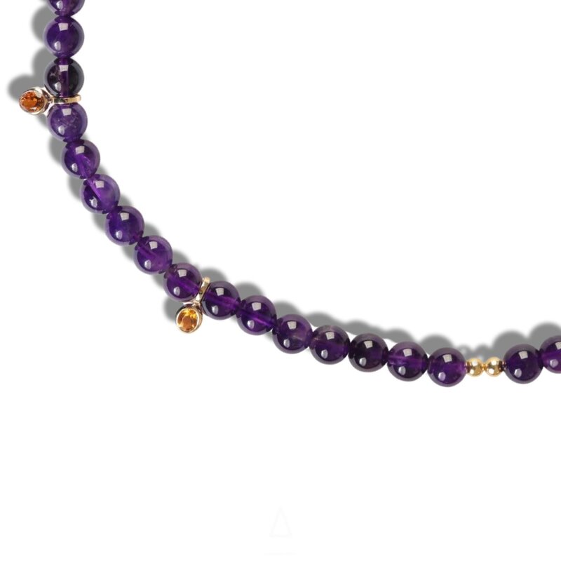 OH EM JAY Amethyst bead necklace