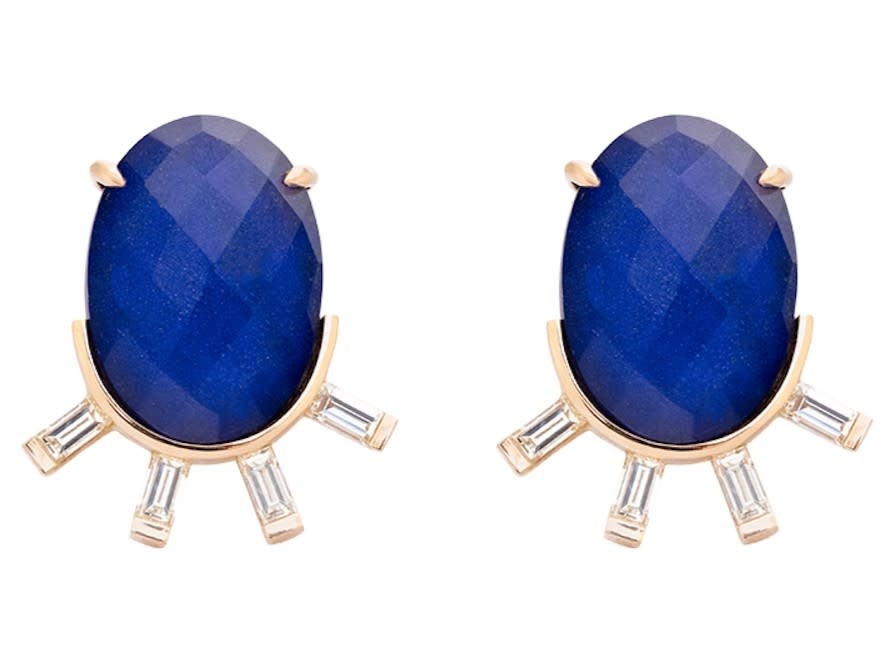 OH EM JAY Blue Lapis earrings