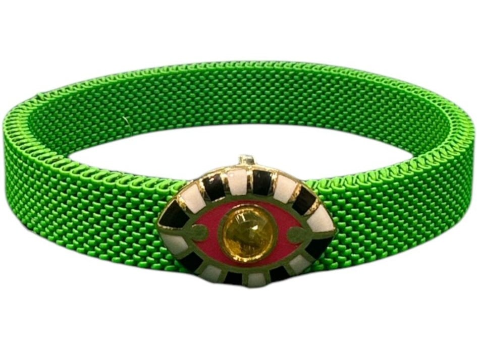 YOLA JAHSHAN green Steel bracelet with eye