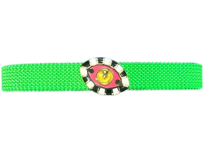 YOLA JAHSHAN green Steel bracelet with eye