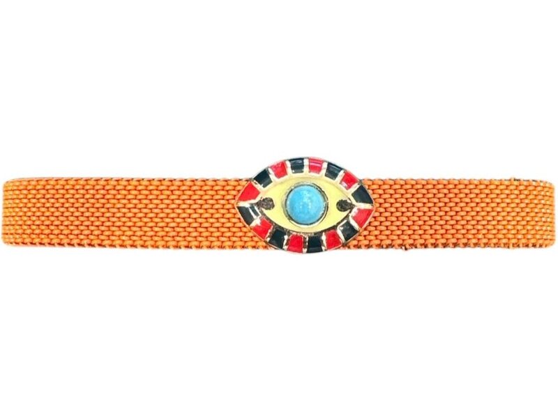 YOLA JAHSHAN orange Steel bracelet with eye