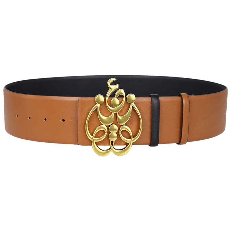 BLOOMS OF LOVE Brown and Black Amore Belt