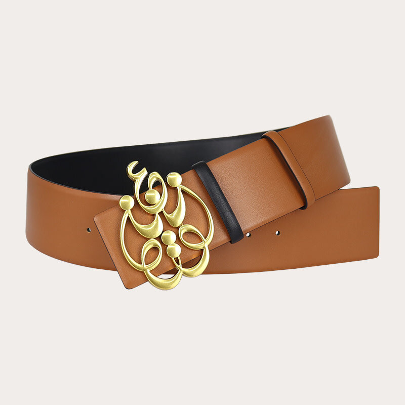 BLOOMS OF LOVE Brown and Black Amore Belt