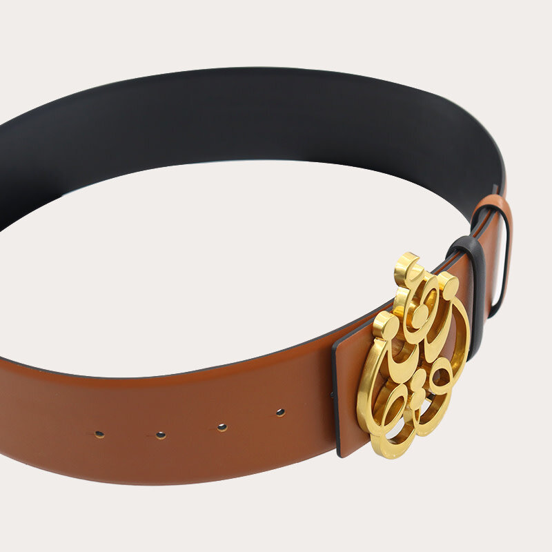 BLOOMS OF LOVE Brown and Black Amore Belt