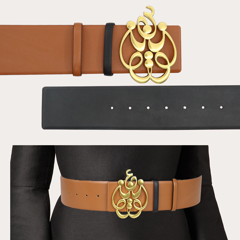 BLOOMS OF LOVE Brown and Black Amore Belt