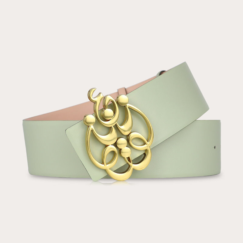 BLOOMS OF LOVE Mint Green and Pink Amore Belt