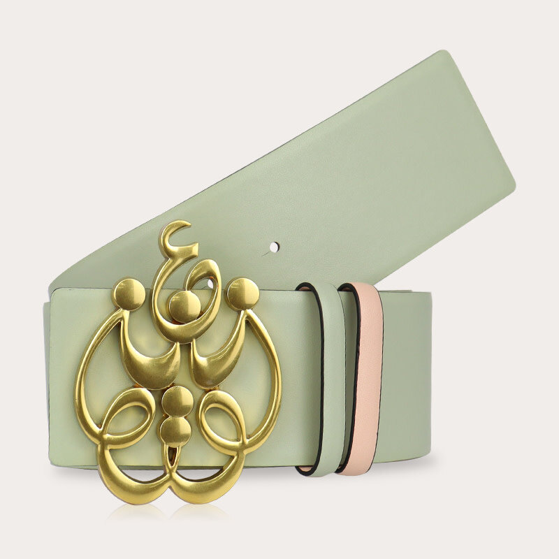 BLOOMS OF LOVE Mint Green and Pink Amore Belt