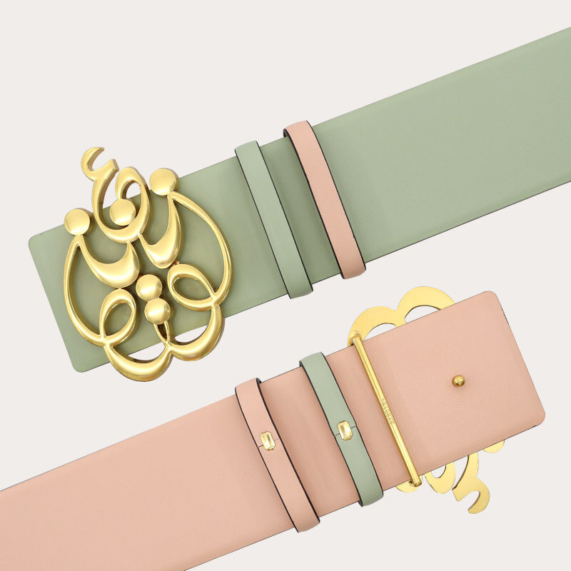 BLOOMS OF LOVE Mint Green and Pink Amore Belt