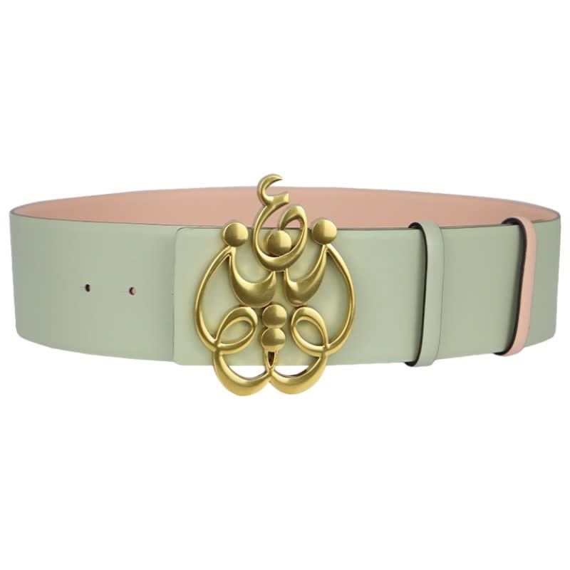 BLOOMS OF LOVE Mint Green and Pink Amore Belt