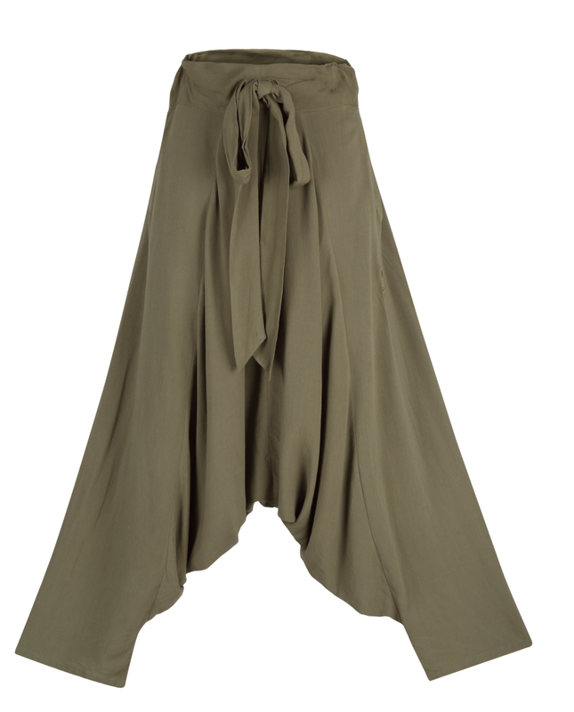 BLOOMS OF LOVE Olive Green Bohemian Bliss Pants