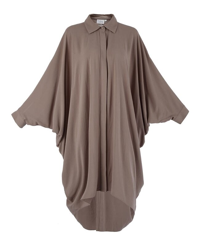 BLOOMS OF LOVE Taupe Breezy Versatility Dress