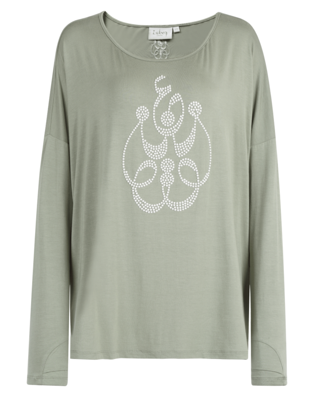 BLOOMS OF LOVE Olive Green Bella Bohemian Top