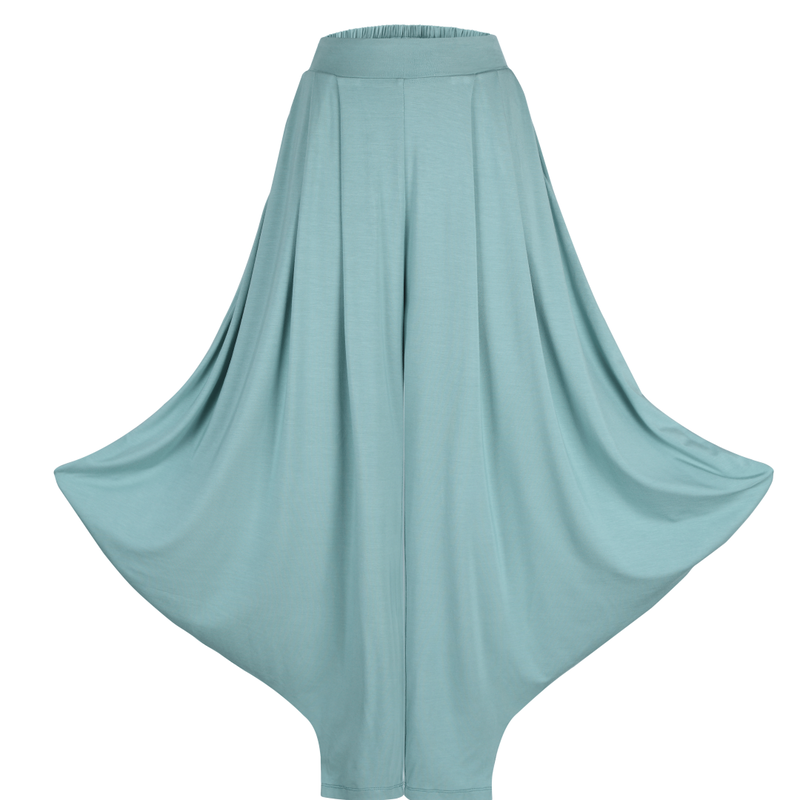 BLOOMS OF LOVE Blue Effortless Elegance Drape Pants