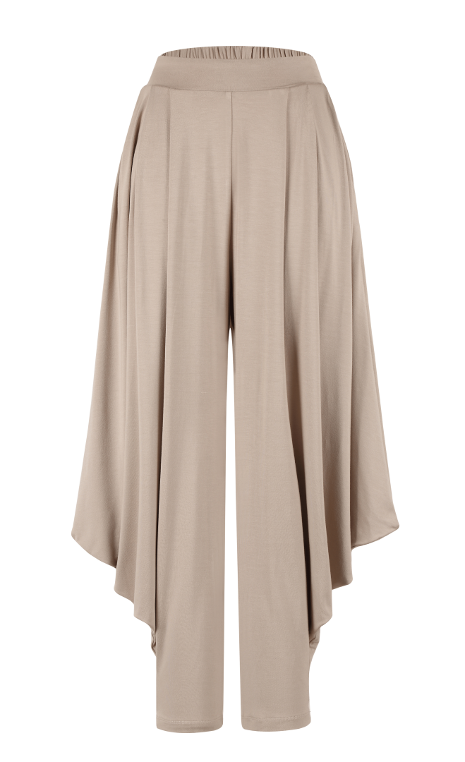 BLOOMS OF LOVE Beige Effortless Elegance Drape Pants