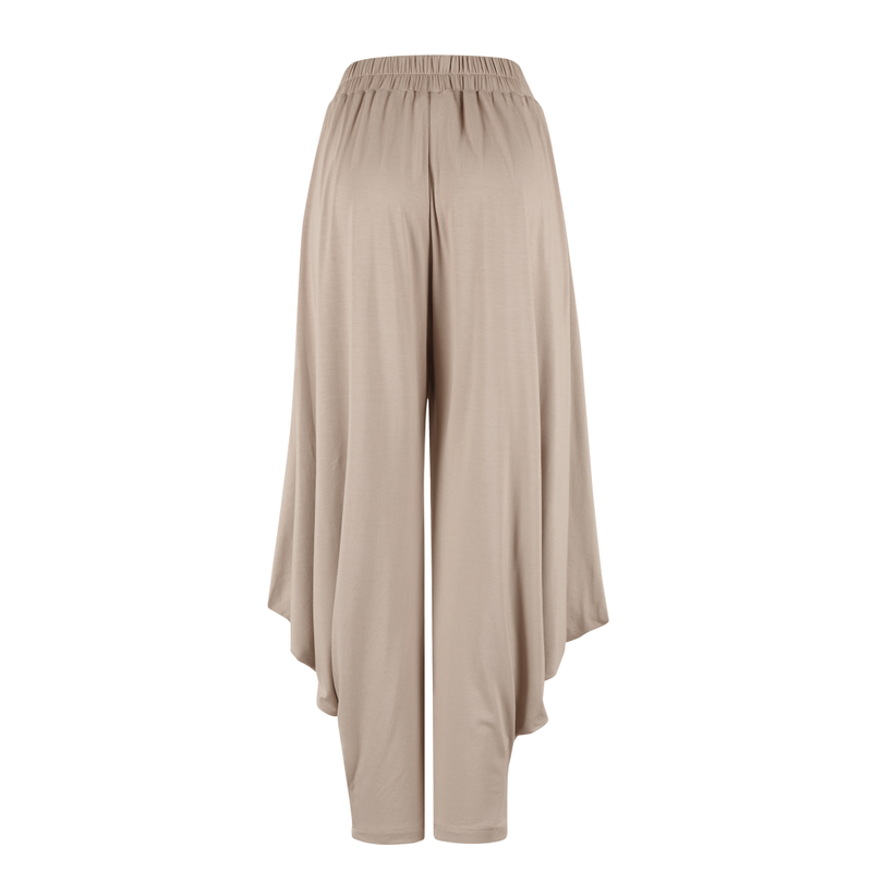 BLOOMS OF LOVE Beige Effortless Elegance Drape Pants