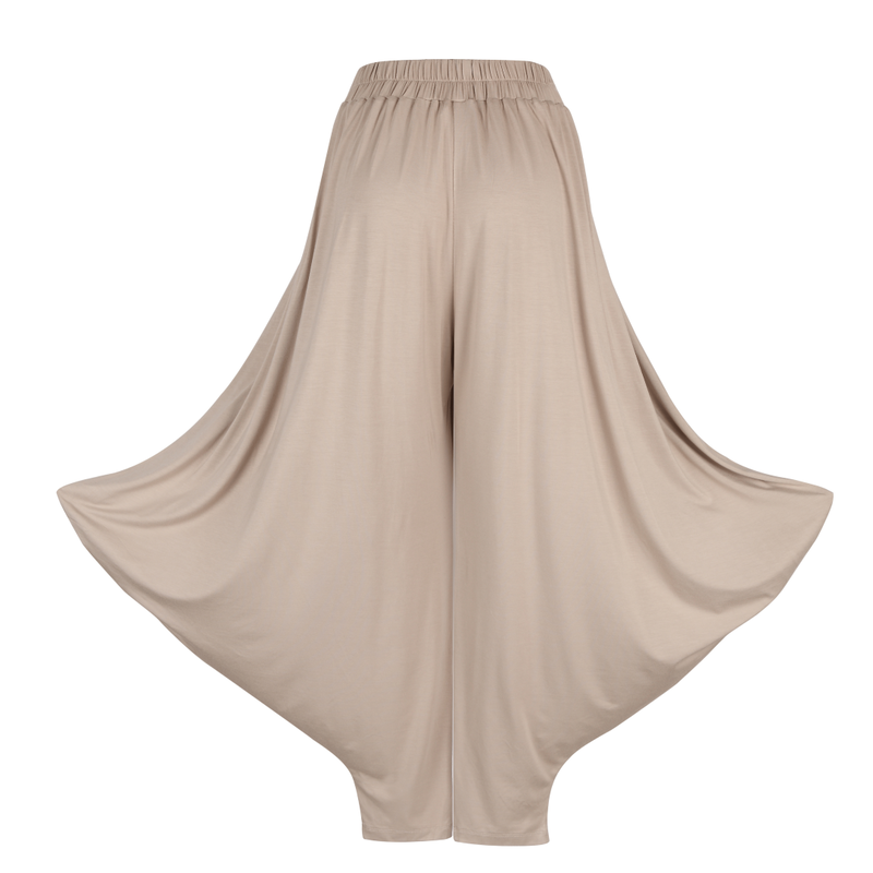 BLOOMS OF LOVE Beige Effortless Elegance Drape Pants