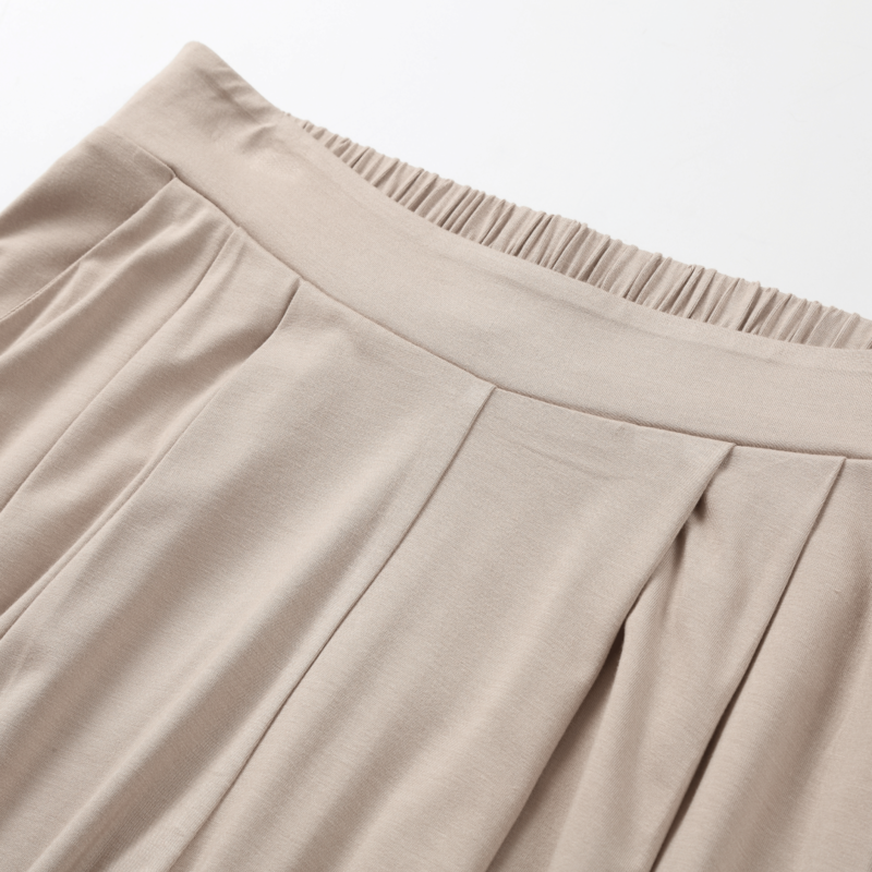 BLOOMS OF LOVE Beige Effortless Elegance Drape Pants