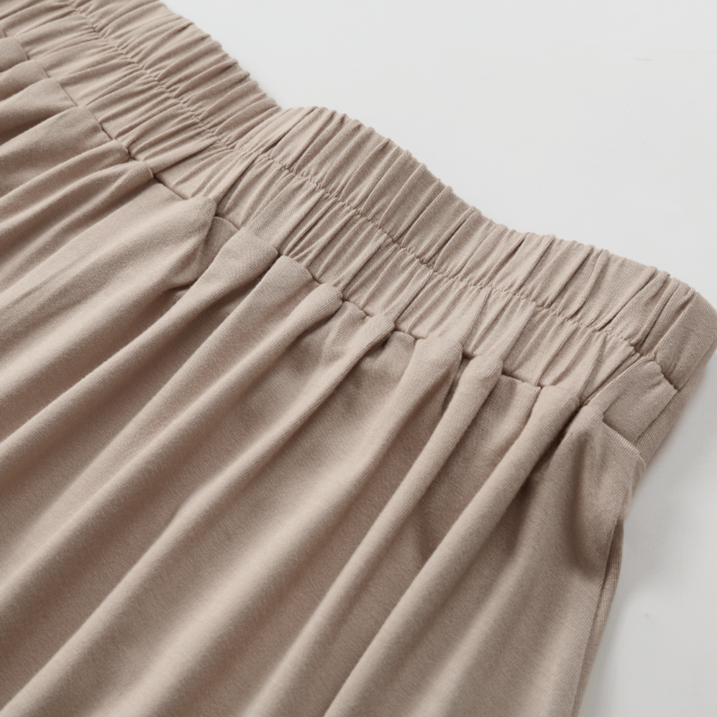 BLOOMS OF LOVE Beige Effortless Elegance Drape Pants