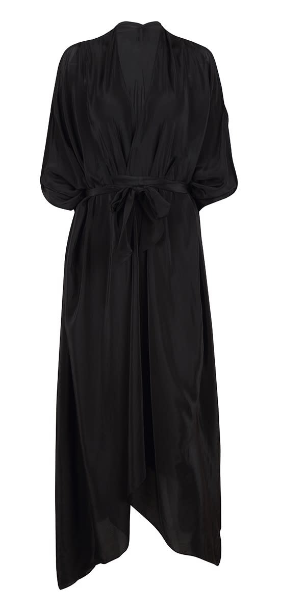 BLOOMS OF LOVE Black Mystical Mirage Kaftan