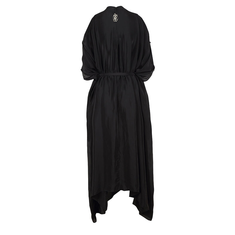 BLOOMS OF LOVE Black Mystical Mirage Kaftan