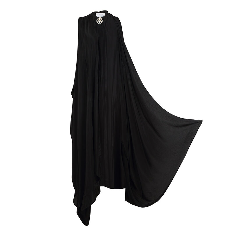 BLOOMS OF LOVE Black Mystical Mirage Kaftan