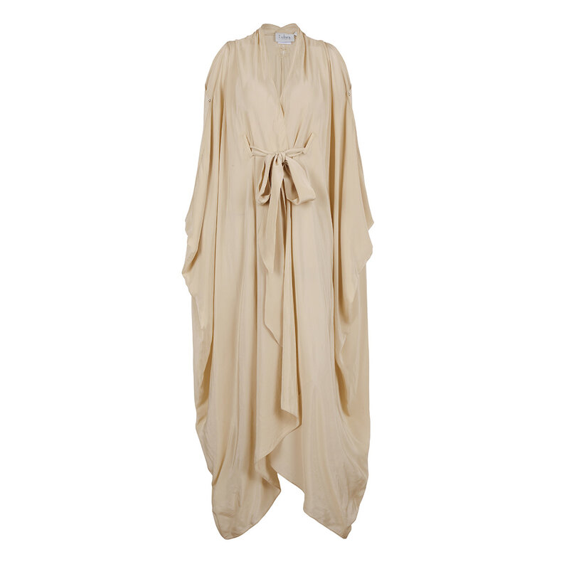 BLOOMS OF LOVE Beige Mystical Mirage Kaftan