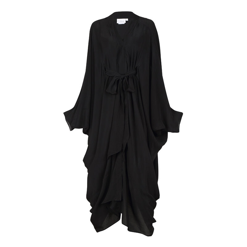 BLOOMS OF LOVE Black The Starry Nights Kimono