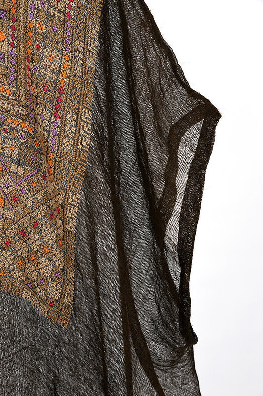 KERMAZ Brown Najaf Bisht with Embroidery