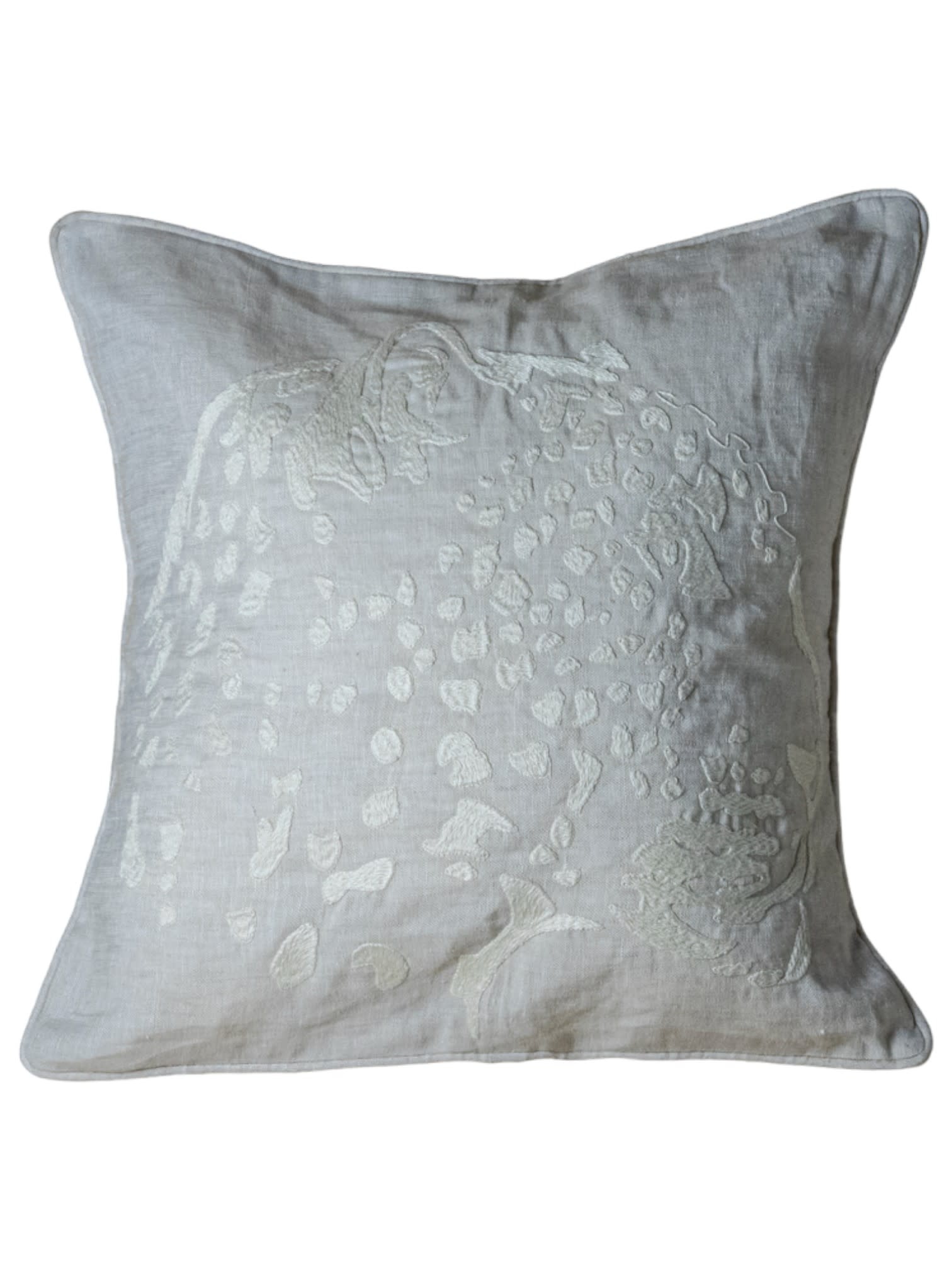 JORDAN RIVER FOUNDATION White Tiger Cushion