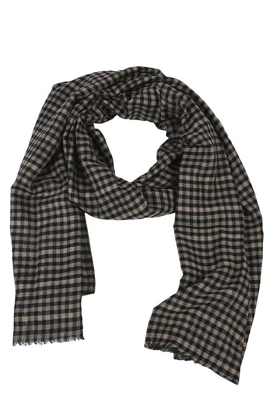 BY RAFAH Pashmina Black and Beige Square Scarf