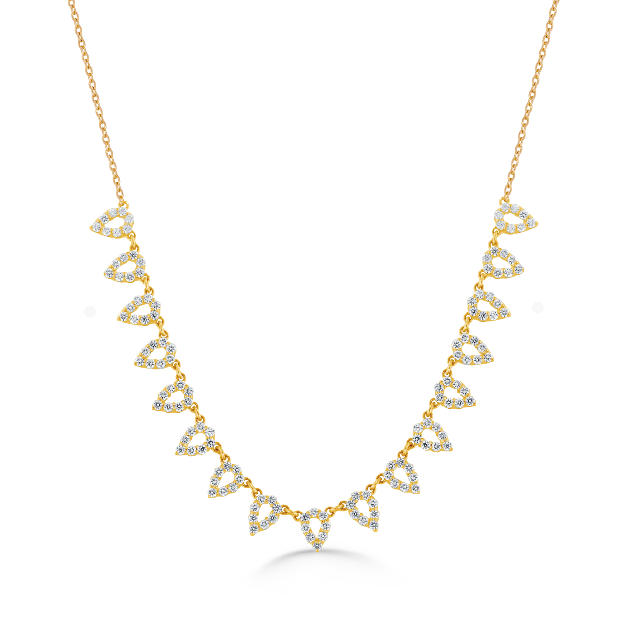 JOHN NAJARIAN Multi Pear Shape Round Diamond Choker Necklace - 5.99 G