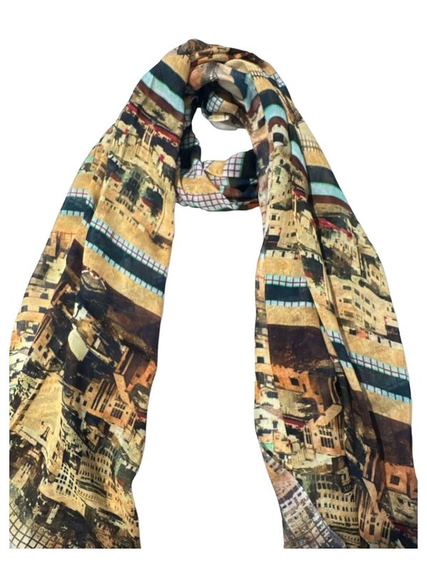 ORIGINALLY YOURS BY DODI TABBAA "Amman 1" Digitally Printed Silk Modal scarf