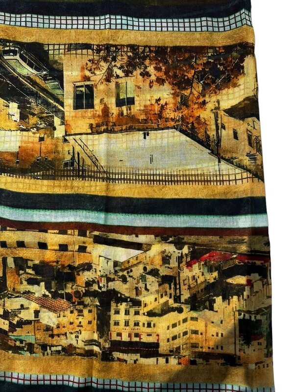 ORIGINALLY YOURS BY DODI TABBAA "Amman 1" Digitally Printed Silk Modal scarf