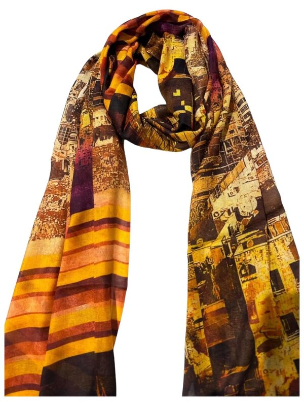 ORIGINALLY YOURS BY DODI TABBAA "Amman 2" Digitally Printed Silk Modal scarf