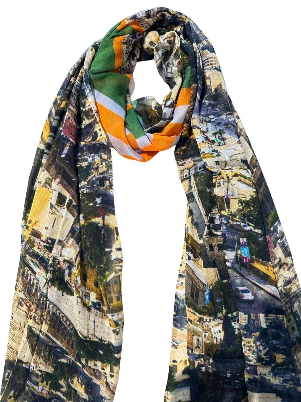 ORIGINALLY YOURS BY DODI TABBAA "Amman 3" Digitally Printed Silk Modal scarf