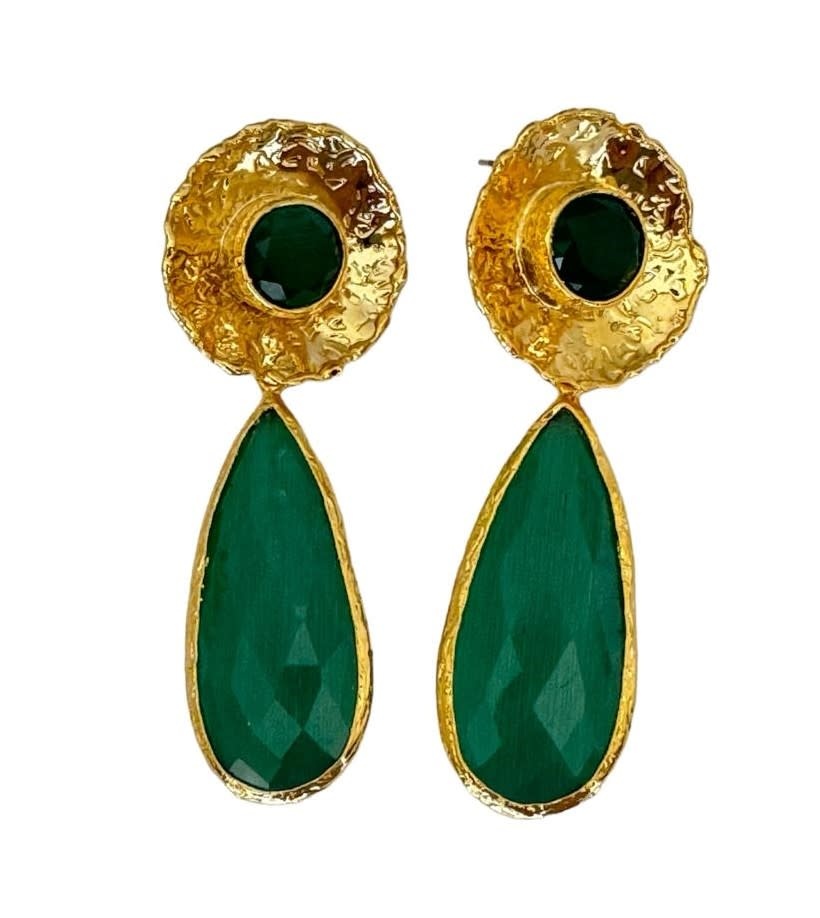 SUHA DESIGN green cat eye earrings