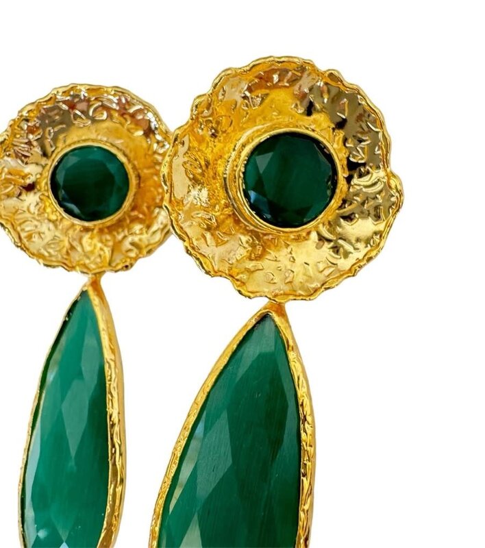 SUHA DESIGN green cat eye earrings